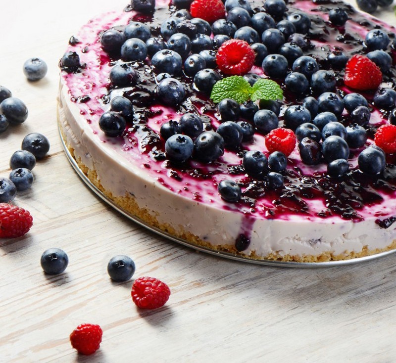 Appreciation of circular blueberry cake pictures