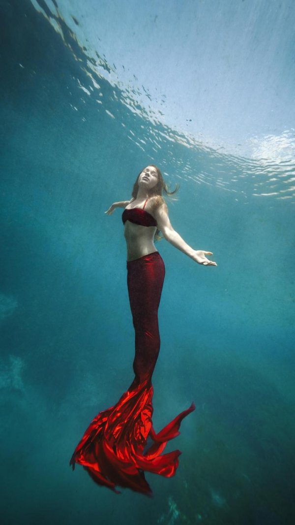 A beautiful woman in the water?