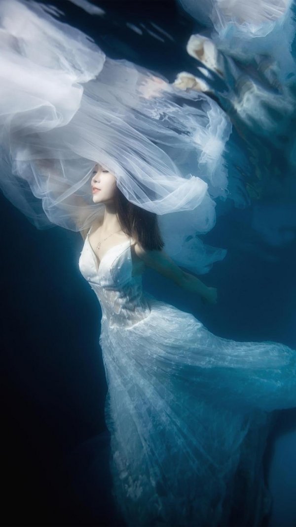 A beautiful woman in the water?