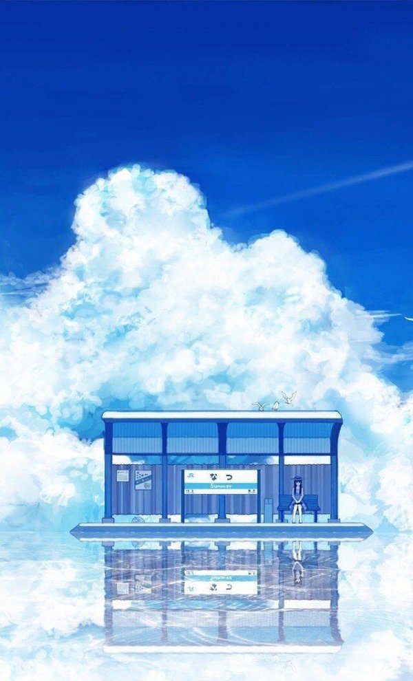 Ocean of Flowers+Anime Scenery