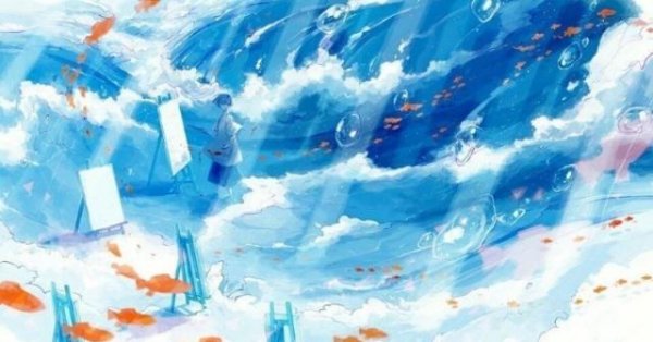 Ocean of Flowers+Anime Scenery