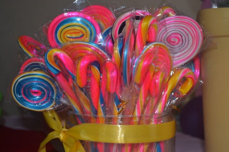 Colorful candy stick picture