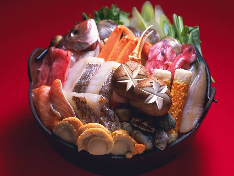Fresh shrimp, squid, seafood flavor, nutritious food