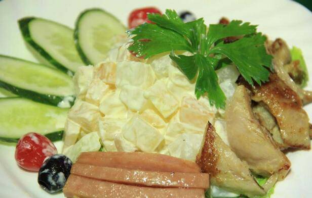 Homemade specialty salad real-life photos