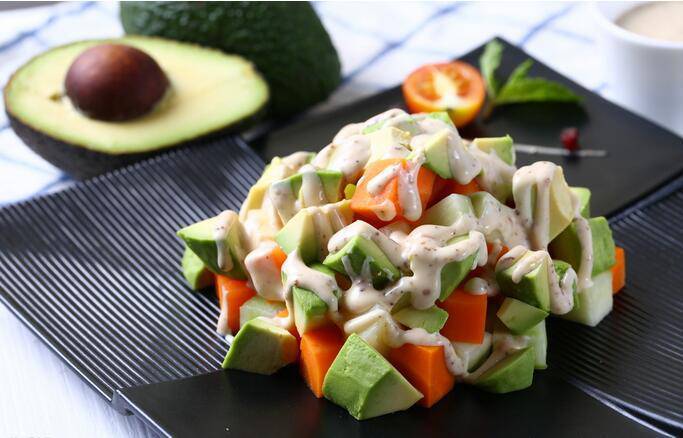 Delicious homemade healthy avocado salad picture