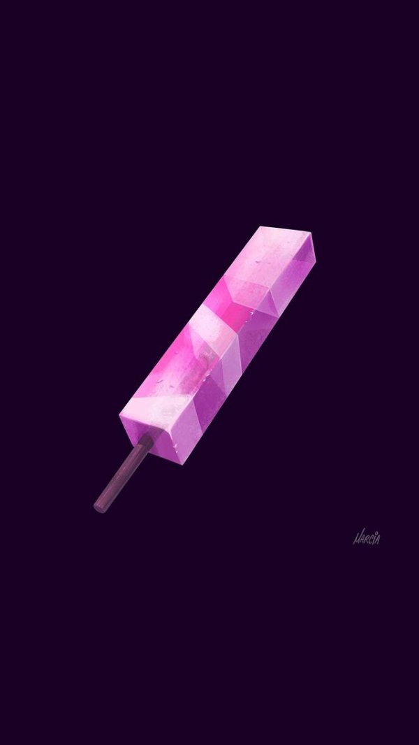 [Qi Qijiu] Crystal Ice Stick Fruit Wallpaper