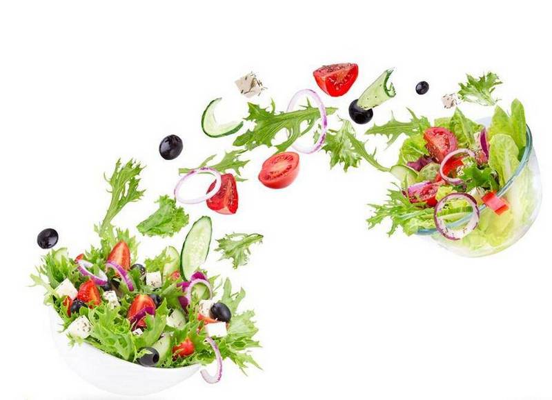 Colorful vegetable salad image materials