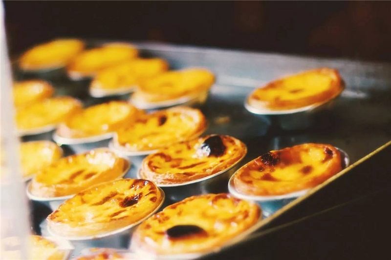 Picture of Macau specialty snack Portuguese egg tart