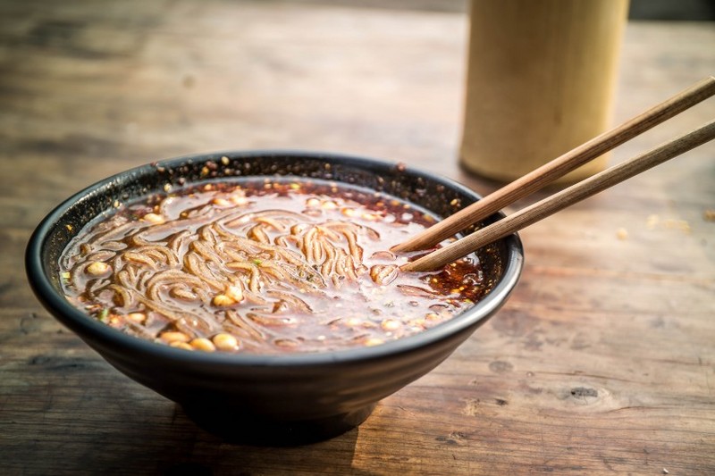 Picture of delicious sour and spicy noodles