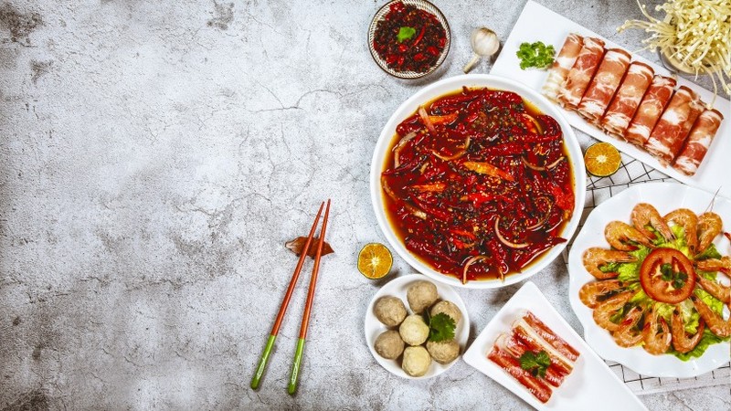 A very satisfying picture of spicy hot pot