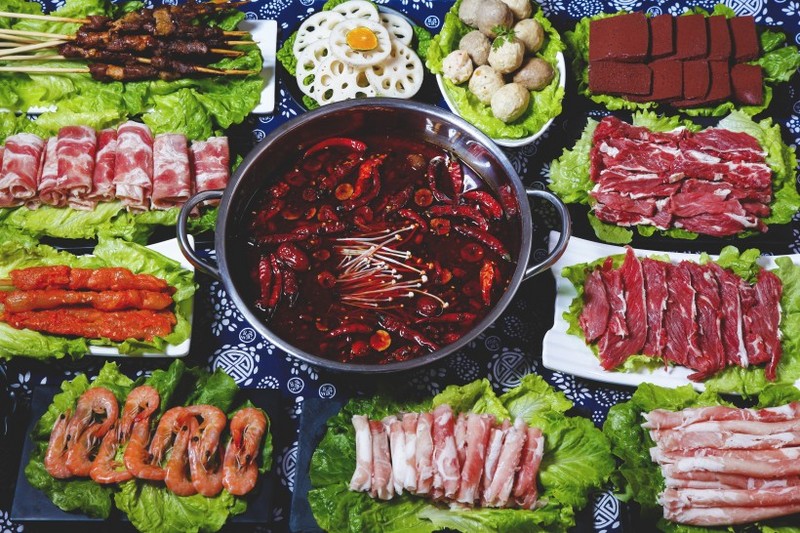 A picture of a delicious and spicy hot pot