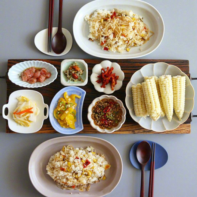 Home cooked dishes that look very happy