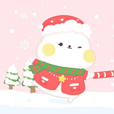 Two cartoon cute Christmas couple avatars, one pair. The latest Christmas just wants to be with you