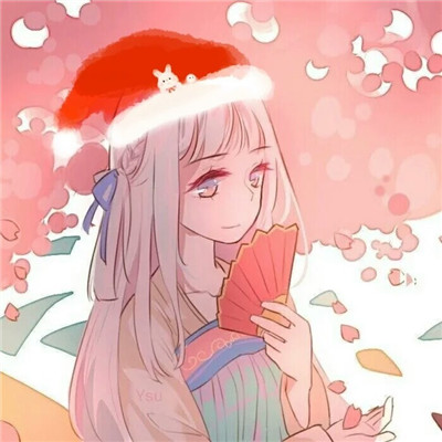 2021 anime Christmas Cartoon Couple's Portrait of Christmas