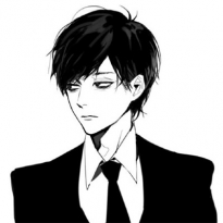 Comic avatar, handsome and lonely boy, selected black and white avatar, companionship is the longest love confession