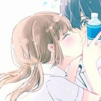Anime couple avatar with two kisses, 2021 latest love but can't be the norm&# 8203;