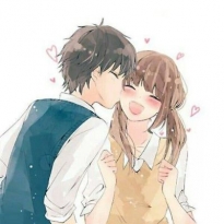 Anime couple avatar with two kisses, 2021 latest love but can't be the norm&# 8203;