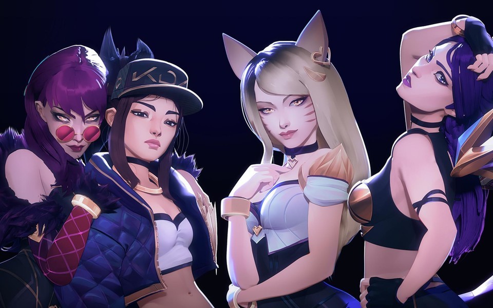 League of Legends KDA Women's Team Desktop Wallpaper