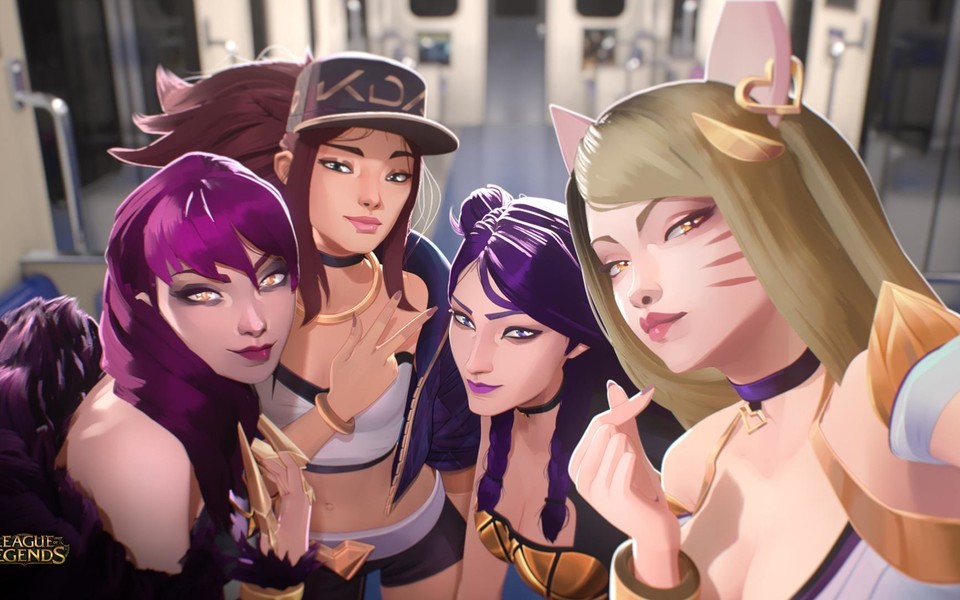 League of Legends KDA Women's Team Desktop Wallpaper