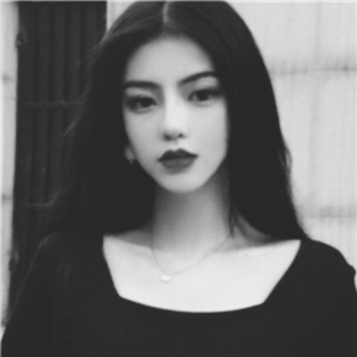 Domineering black and white sad avatar, girl with temperament. 2021, I am not lonely, I want a talent who is lonely