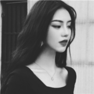 Domineering black and white sad avatar, girl with temperament. 2021, I am not lonely, I want a talent who is lonely