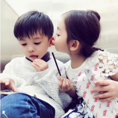 2021 WeChat Cute Baby Couple Avatar, Two Couples, Stupid and Cute, Ten Million Ambition, Greatest Ambition is You