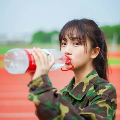 The Most Beautiful Military Training Girl Picture Camouflage Girl Avatar Pure and Beautiful Girl Military Training Avatar