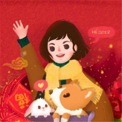 2021 WeChat's Most Auspicious and Beautiful Avatar for Women Celebrating Joy and Auspicious Women's WeChat Avatar