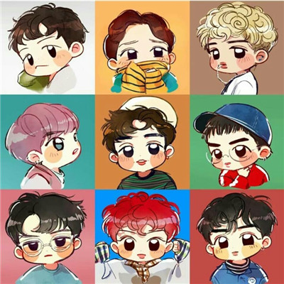 Exo Brothers Cartoon Cute Picture Selection 2021, Your Name Writes Soon and Says Soon