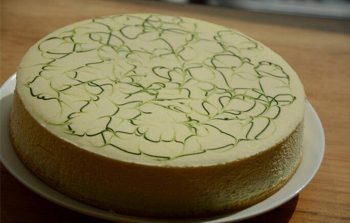 Picture of homemade matcha cheese cake