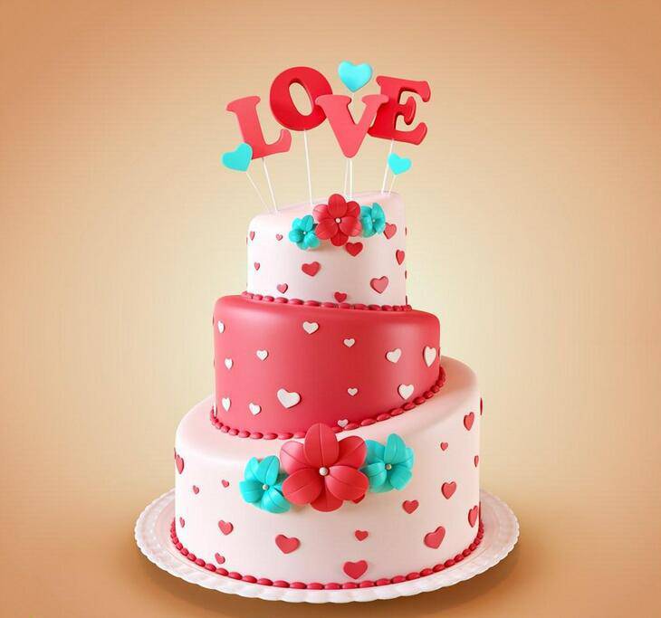 3D sugar flipping cake image with exquisite design