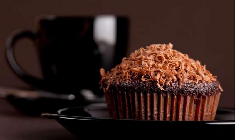 High definition photographic images of chocolate cupcake