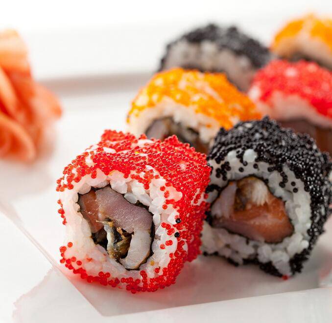 Delicious sushi close-up image