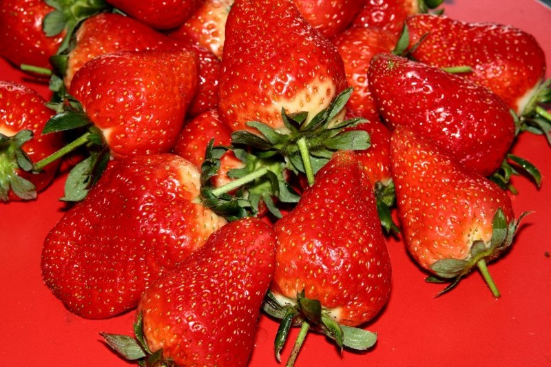 Picture of fresh and juicy strawberries