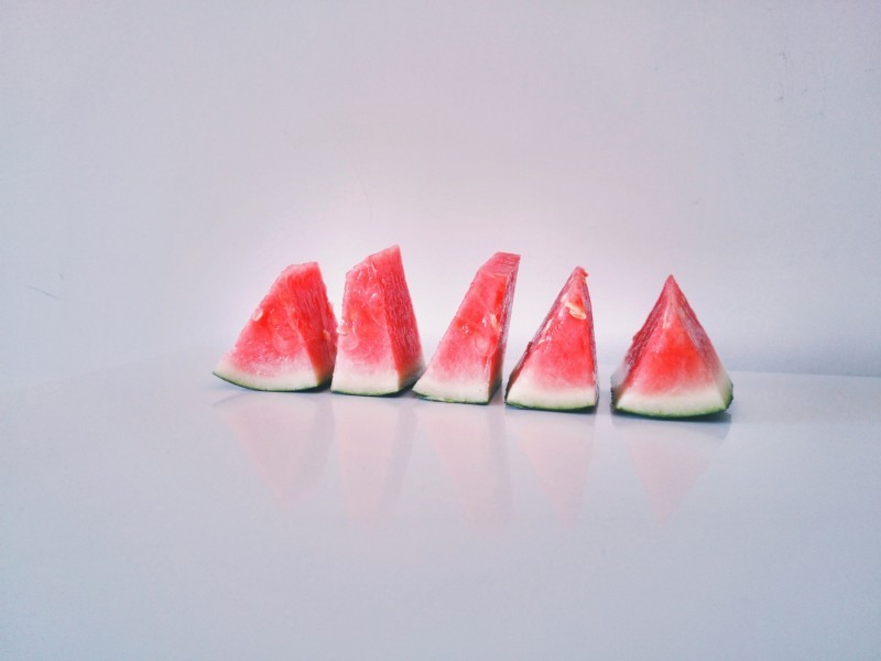 Picture of a bright red watermelon