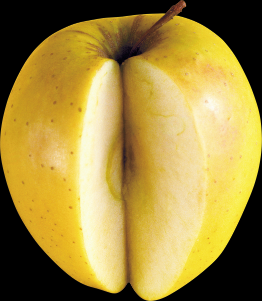 Yellow Apple Transparent Background PNG Image