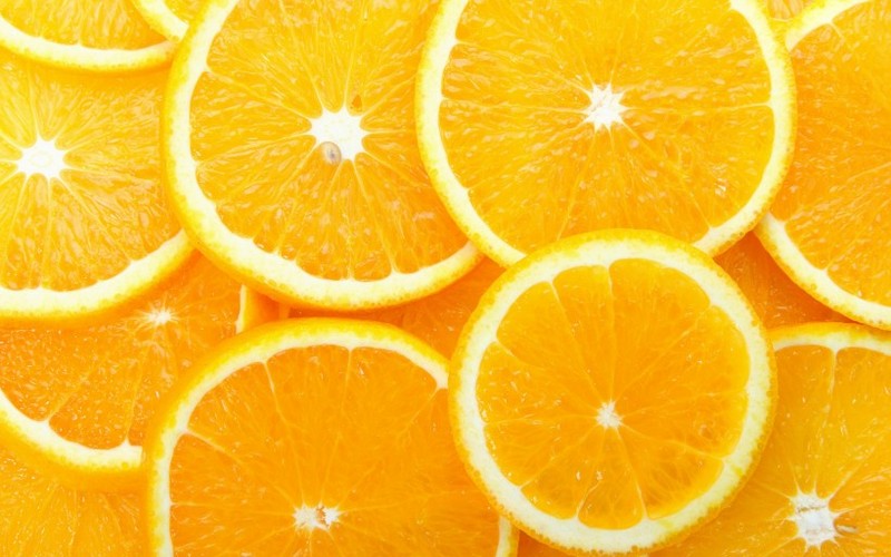 Fresh navel orange and sliced images