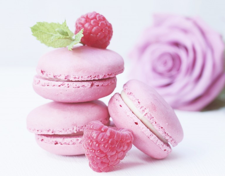 Pink Dessert Macaron Image