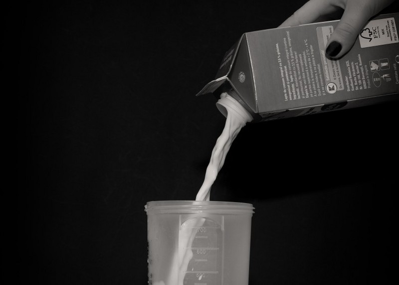 White pure milk image