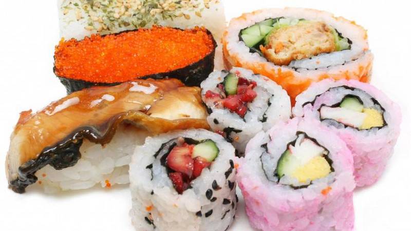 High definition close-up of Japanese seafood sushi pictures