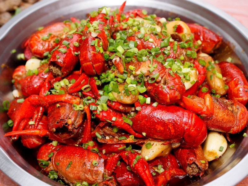 Summer food spicy crayfish picture