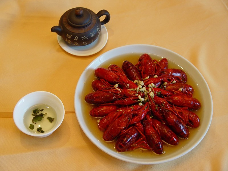 Summer food spicy crayfish picture