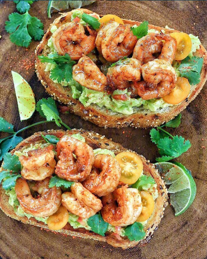 Pictures of different ways to eat various delicious shrimp