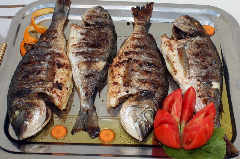 A picture of delicious and tender grilled fish