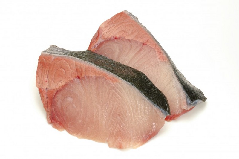 Picture of fresh fish meat cut open