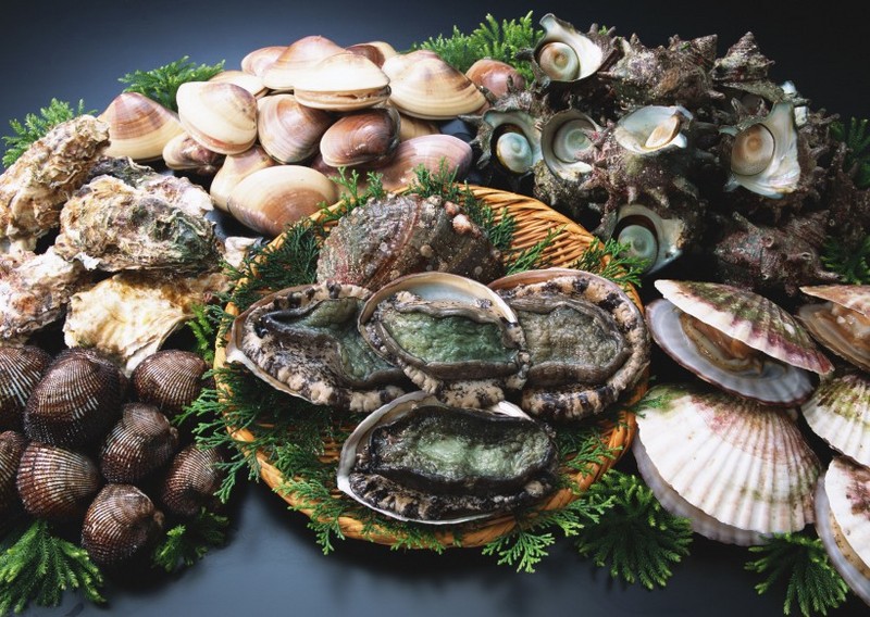A picture of seafood ingredients with a strong flavor