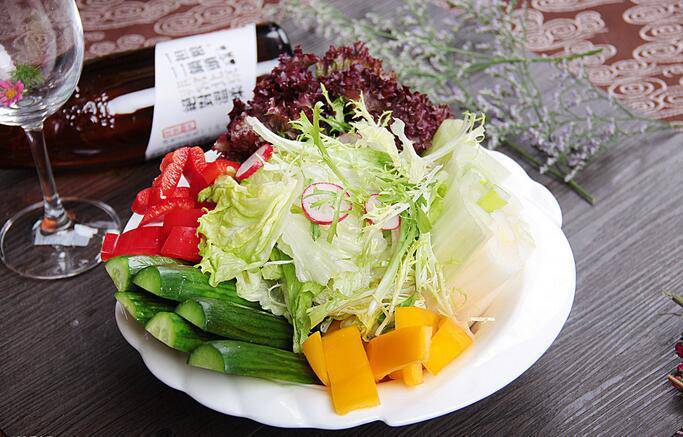 Beautiful picture of rural vegetable salad