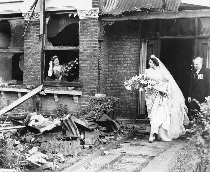 On November 4, 1940, a bride in London was leaving her recently bombed home for her wedding