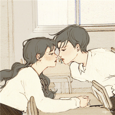 Korean Illustration Avatar Sweet Couple 2021 Too Many Helpless Why Don't You Smile Off