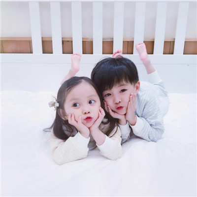 Cute and adorable children, high-definition picture of couple's avatar. If you like it, strive to get it, cherish it